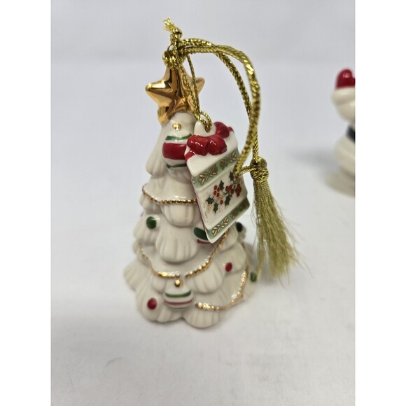 LENOX CHRISTMAS ORNAMENT BUNDLE LOT OF 3 SANTA CLAUS X 2 TREE ORNAMENT CLUB - Picture 4 of 13